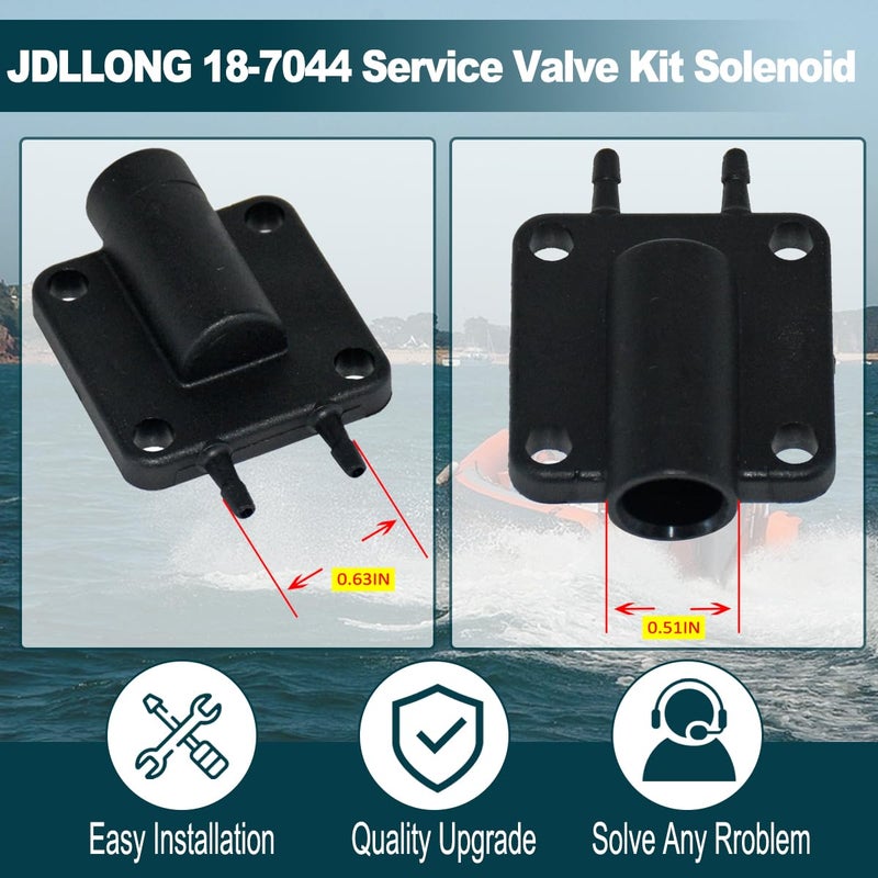 JDLLONG 18-7044 Service Valve Kit Primer Solenoid Service Maintenance Valve for Johnson Evinrude 175158 - Image 2